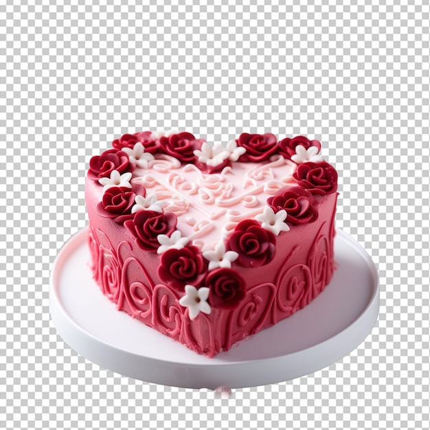 PSD torta a forma di cuore per il giorno di san valentino o il giorno della madre