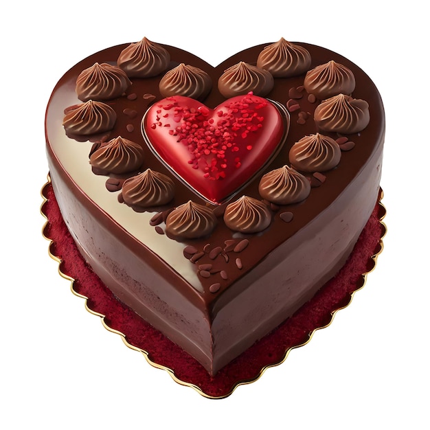 PSD heart shaped chocolate cake