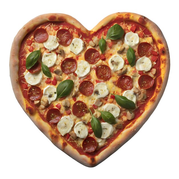 PSD heart shaped pizza