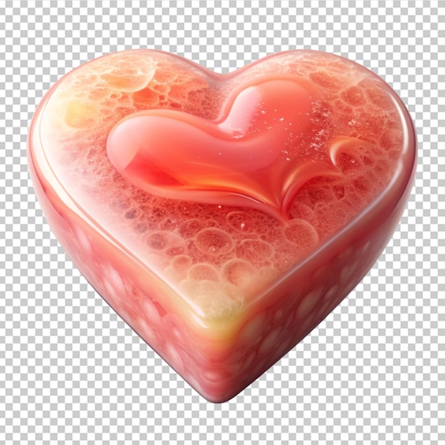 PSD heart shaped soap bar