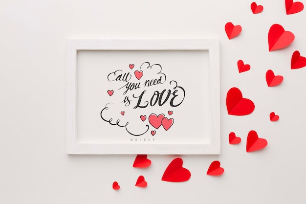 PSD heart shapes and frame arrangement