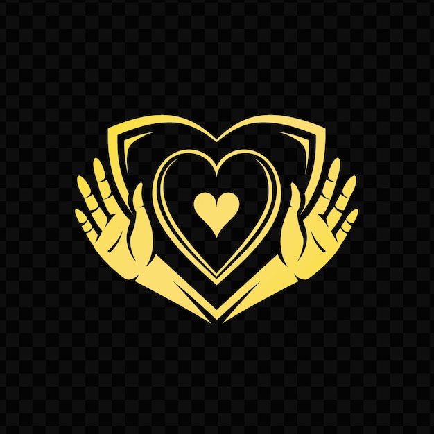 PSD heart symbol with hands in the shape of heart