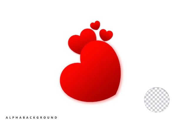 PSD heart transparent element