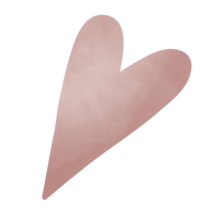 PSD heart watercolor clip art izolowany element do projektu walentynek lub urodzin