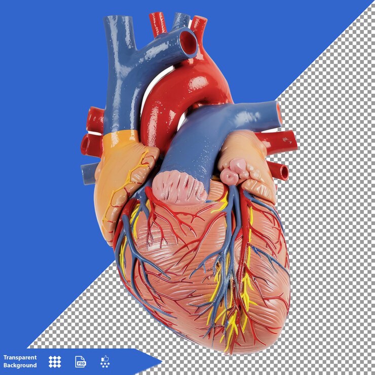 a heart with a human heart on it