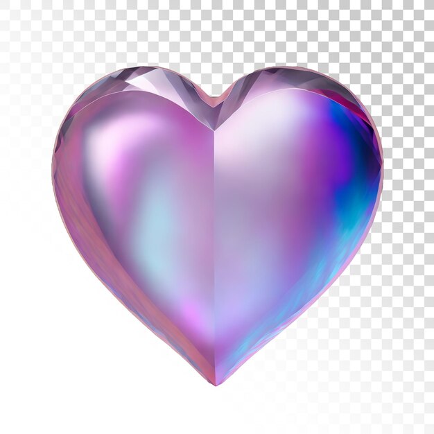 PSD a heart with a purple and blue color