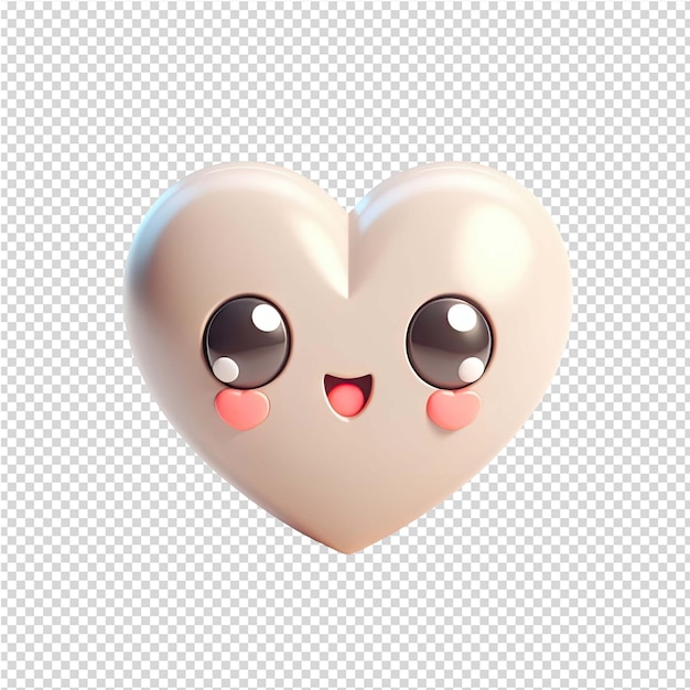 PSD a heart with a smile on it and a smile face