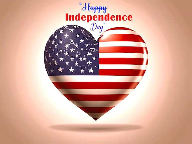 A heart with the words quot independence day quot on it