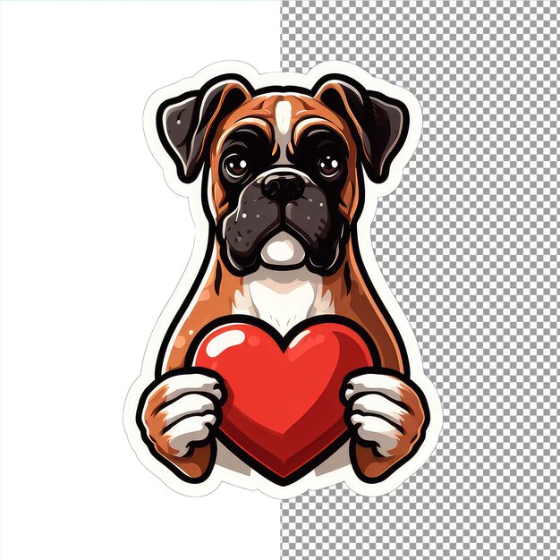 PSD heartholding howler sticker