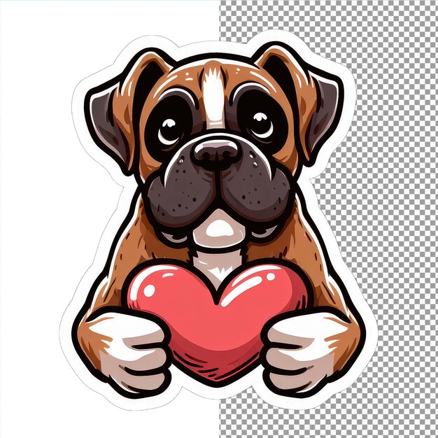 PSD heartholding howler sticker