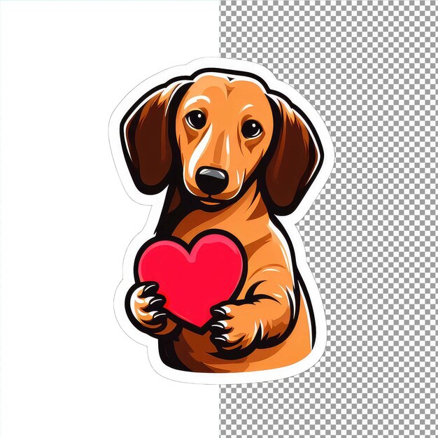 PSD heartholding howler sticker