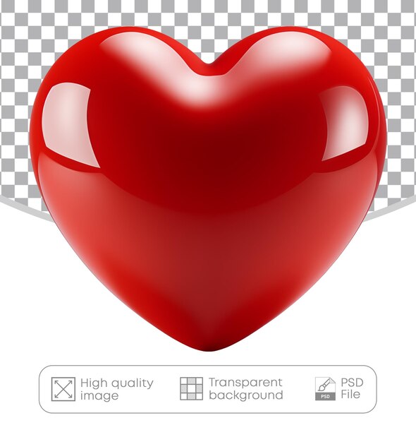 PSD hearts of different shapes valentines day on a transparent background png