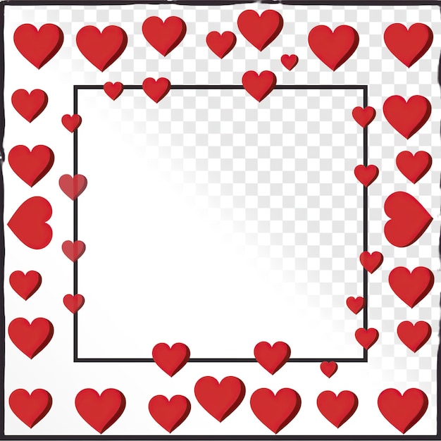 hearts frames transparent on transparent background