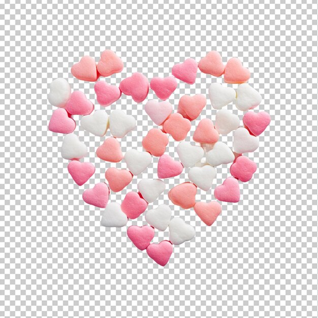 PSD heartshaped sweets png