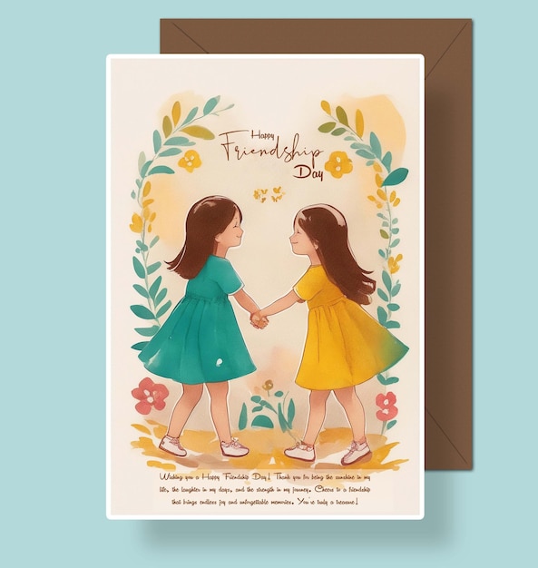 PSD a heartwarming friendship day card celebrating the power of trust and connection