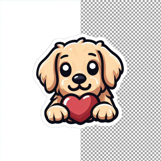 PSD heartwarming hound sticker