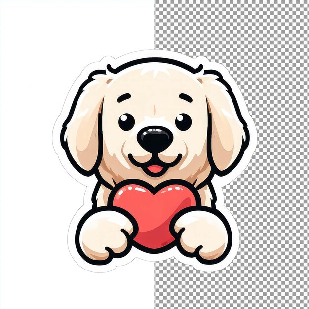 PSD heartwarming hound sticker