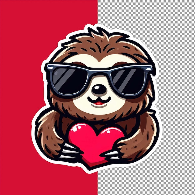 PSD heartwarming snuggle sticker