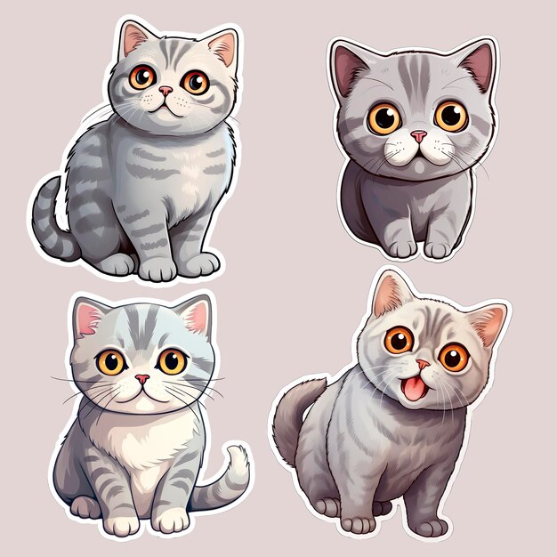 Heartwarming sticker of a adorable cats