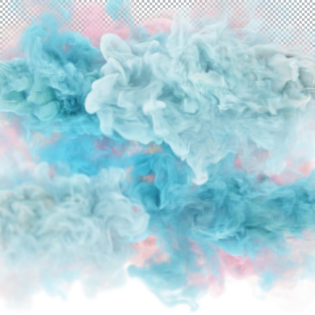 Heaven pastel color puffs of smoke 3d render abstract fog background