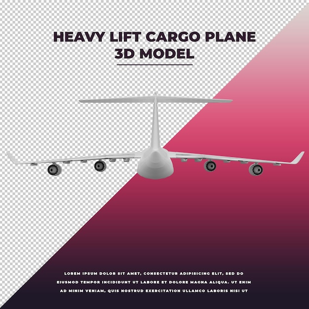 Heavy lift cargo plane 3d geïsoleerd