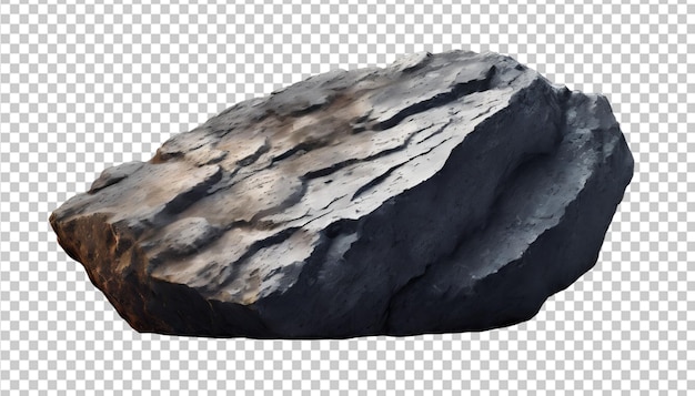 PSD heavy rock stone isolated on transparent background