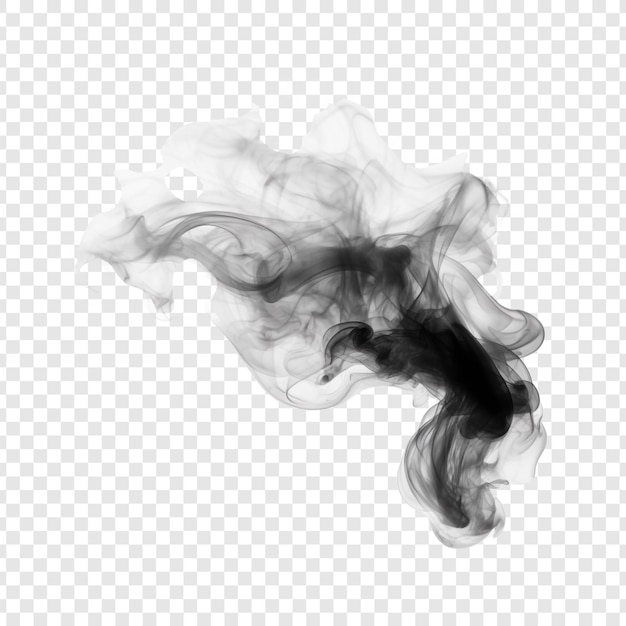 PSD heavy smoke isolated on transparent background