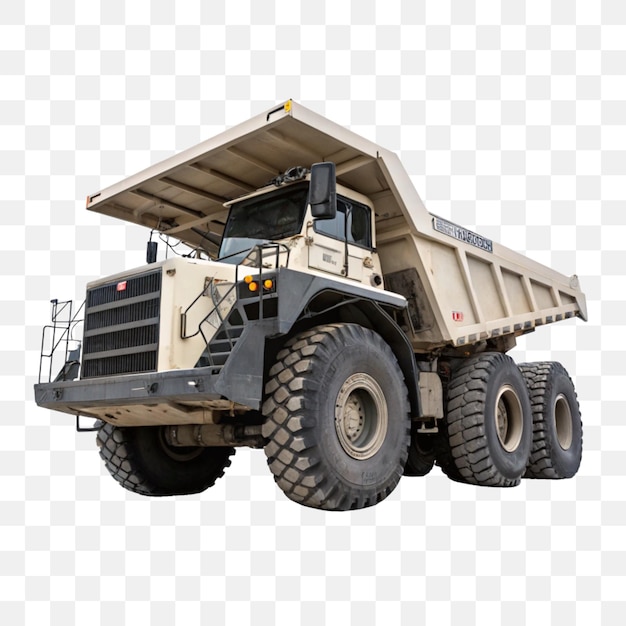HeavyDuty Dump Truck with Large Wheels on Transparent Background