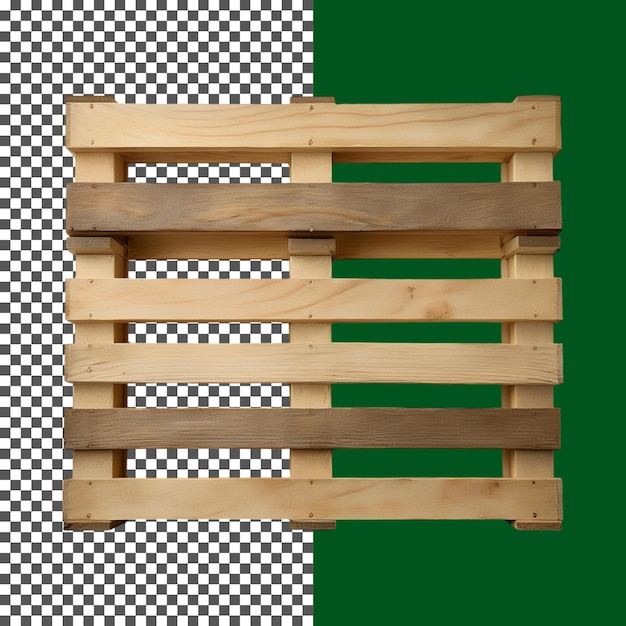 HeavyDuty houten pallet voor industriële opslag op doorzichtige achtergrond png psd