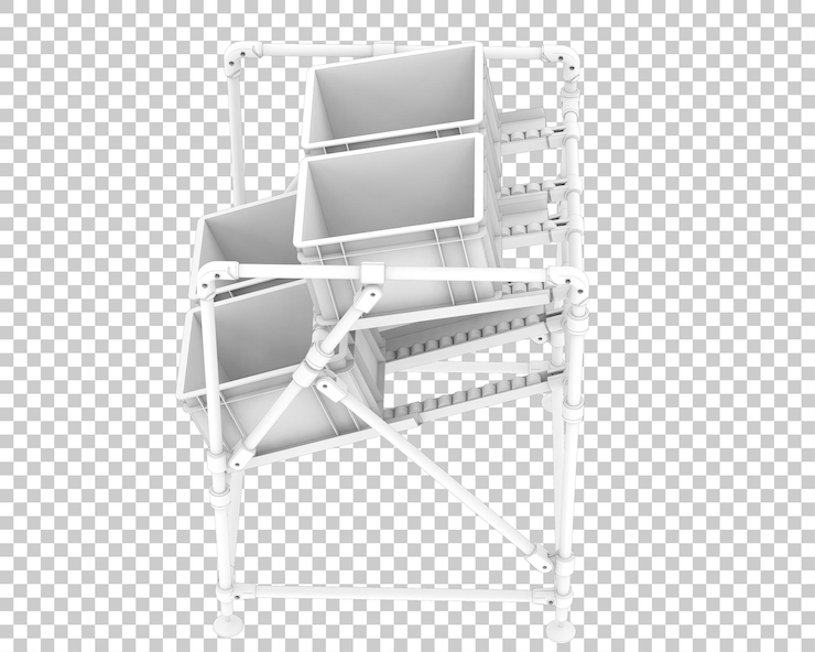 PSD hedelmäteline eristettynä läpinäkyvällä taustalla, 3d-renderöinti-kuvitus