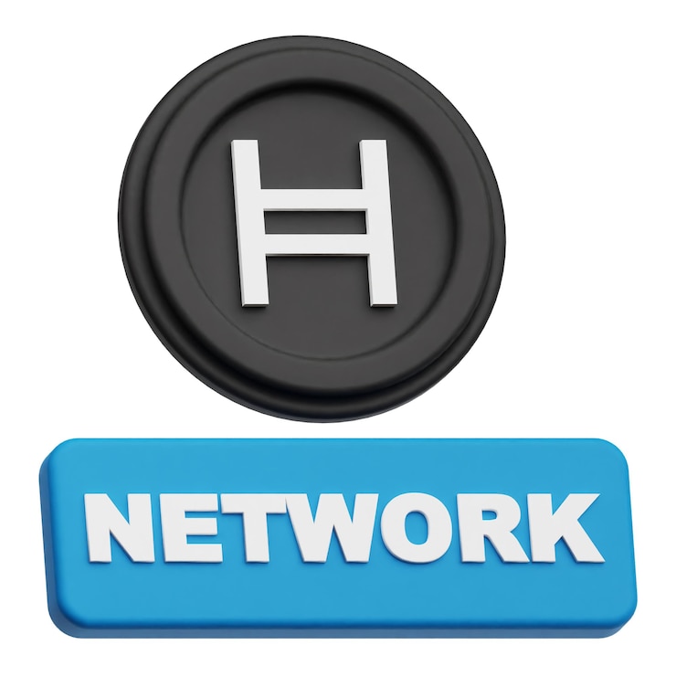 PSD hedera crypto coin 3d icon isolated on the white background