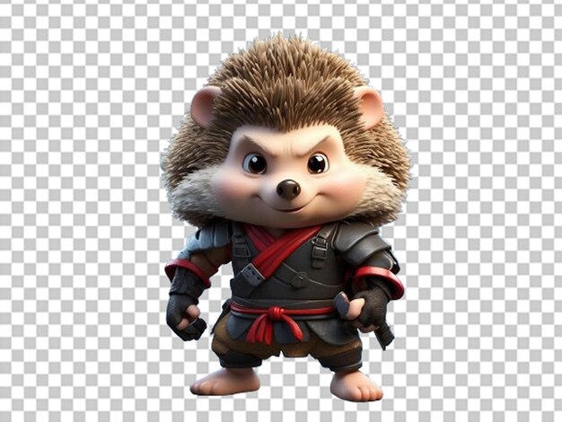 PSD hedgehog ninja cartoon 3d