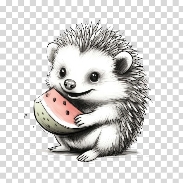 PSD hedgehog vector illustration on transparent background vector illustration