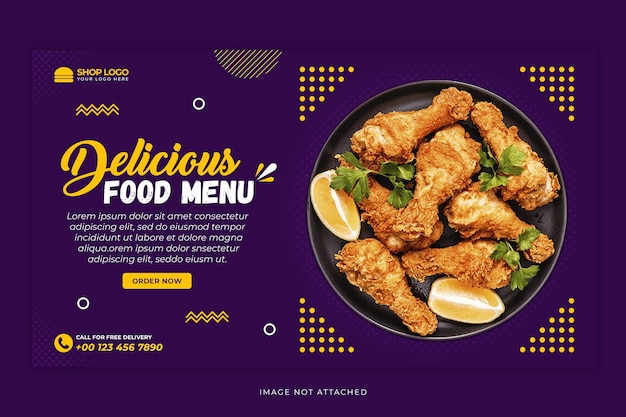 Heerlijk eten social media postsjabloon