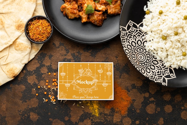 Heerlijk Indiaas eten met mockup