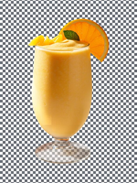 Heerlijk papaya fruit smoothie glas geïsoleerd op transparante achtergrond