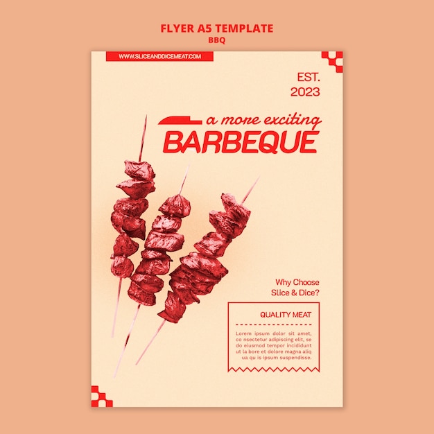 PSD heerlijke bbq-postersjabloon