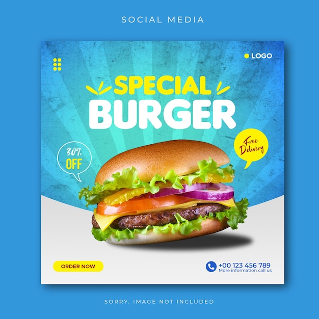 Heerlijke burger social media post