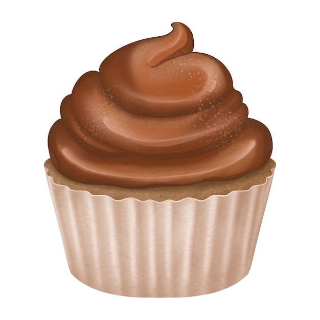 Heerlijke chocolade cupcake met rijke glazuur