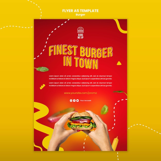 Heerlijke fastfood flyer-sjabloon