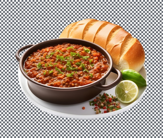 Heerlijke pav bhaji geïsoleerd op transparante achtergrond