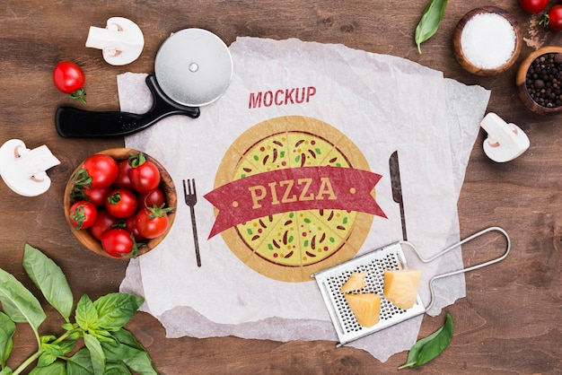 Heerlijke pizza concept mock-up