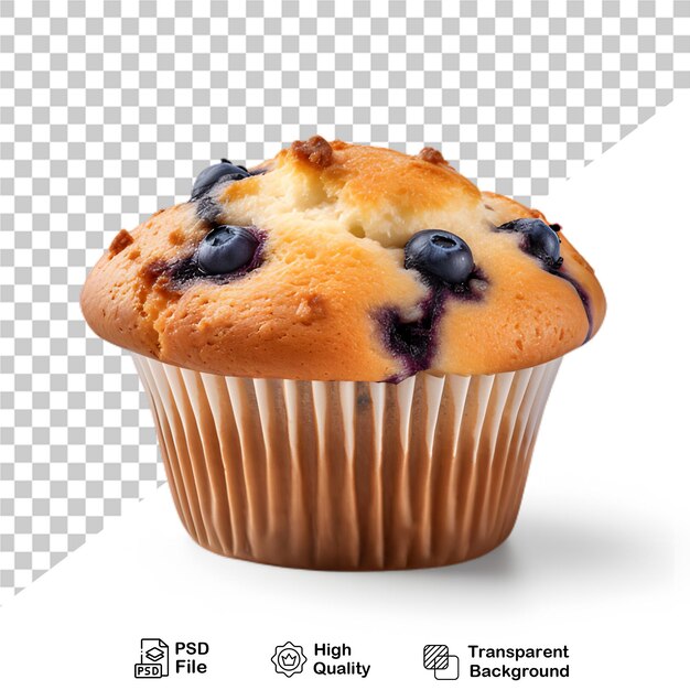 PSD heerlijke smakelijke bosbessen muffin op doorzichtige achtergrond png-bestand