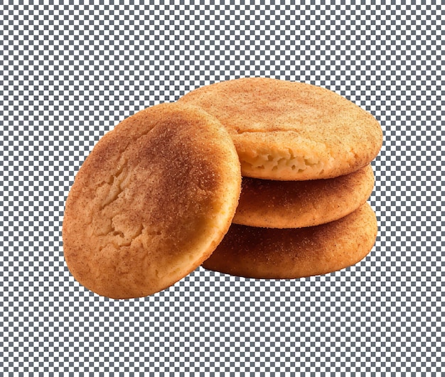 PSD heerlijke snickerdoodle koekjes geïsoleerd op een doorzichtige achtergrond