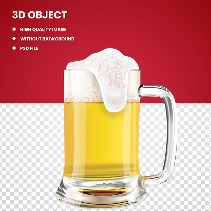 PSD helder glazen bierpul