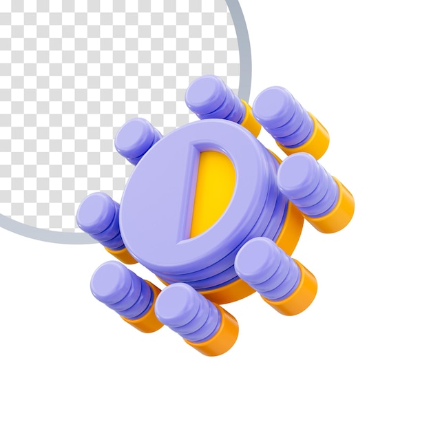 PSD helderheid pictogram 3d render concept op witte achtergrond