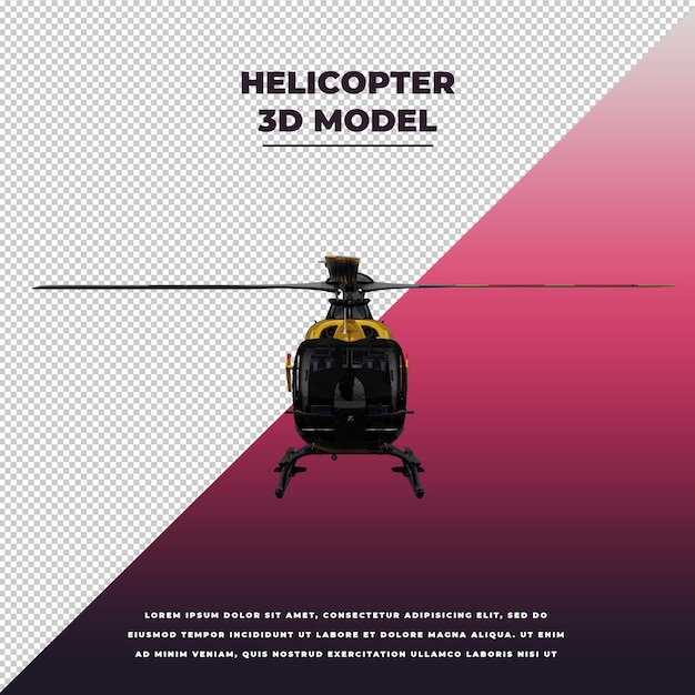 Helicopter 3d isolated