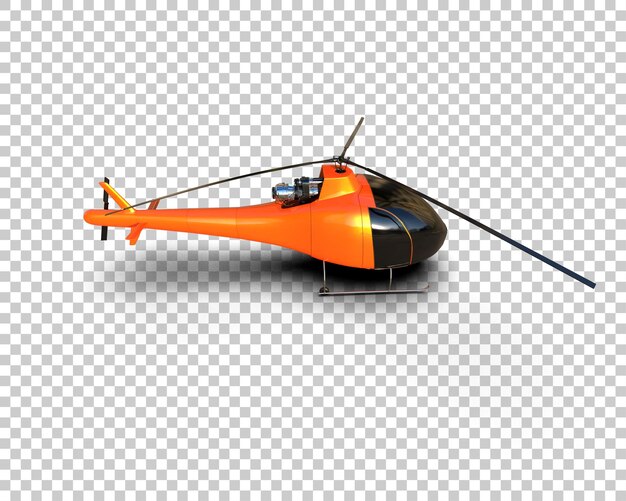 PSD helicopter isolated on background 3d rendering illustration