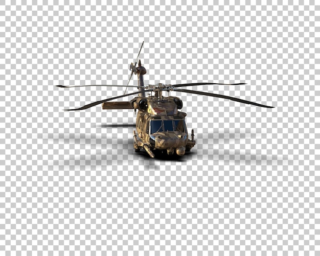 PSD helicopter isolated on background 3d rendering illustration