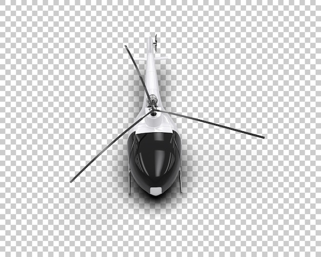 Helicopter isolated on background 3d rendering illustration